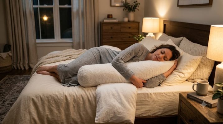 Nằm ngủ thoải mái khi chọn đúng kích thước gối ôm người lớn